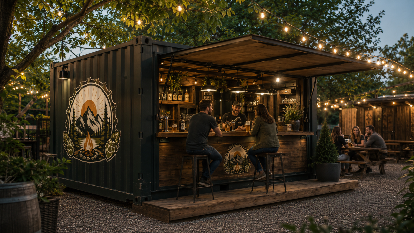 Outdoor Beer converted shipping-container bar concept